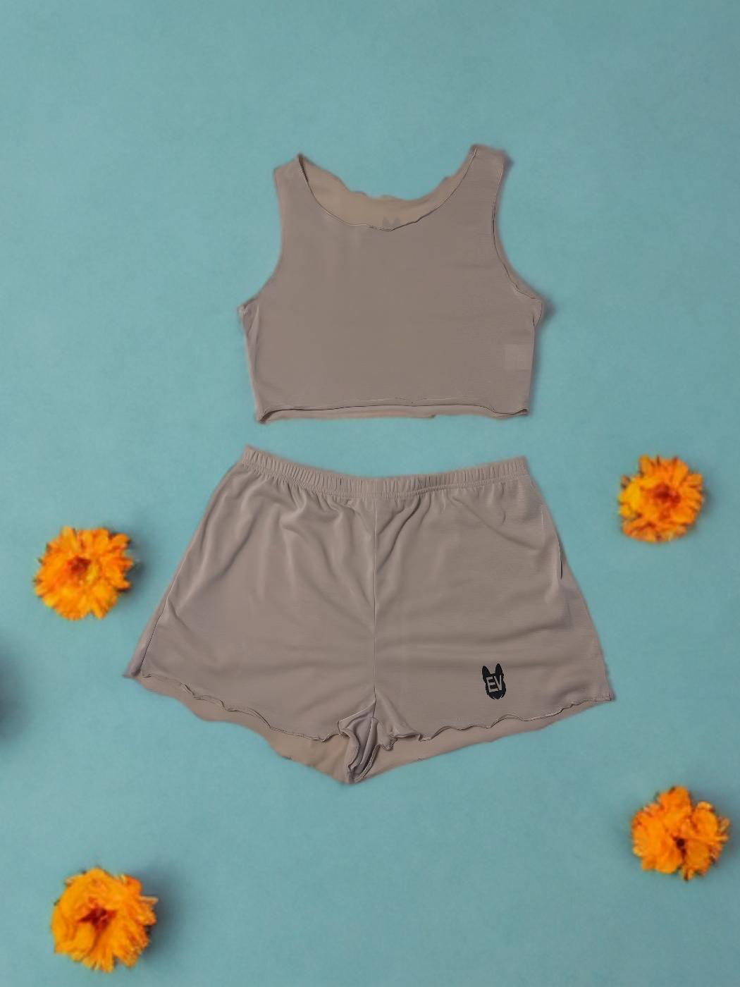 EV Soft Bloom Lounge Set (Top & Shorts)