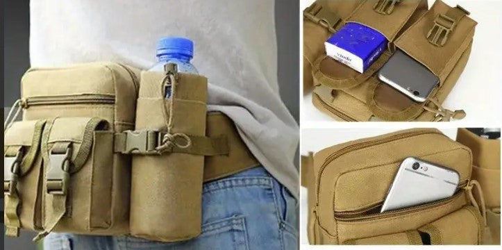 Versatile Adventure Waist Pack with Water Bottle Holder
