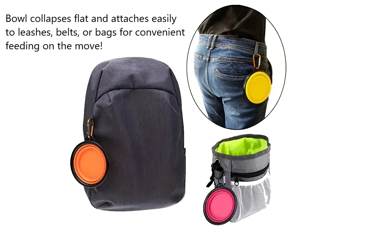 Compact Collapsible Silicone Bowl