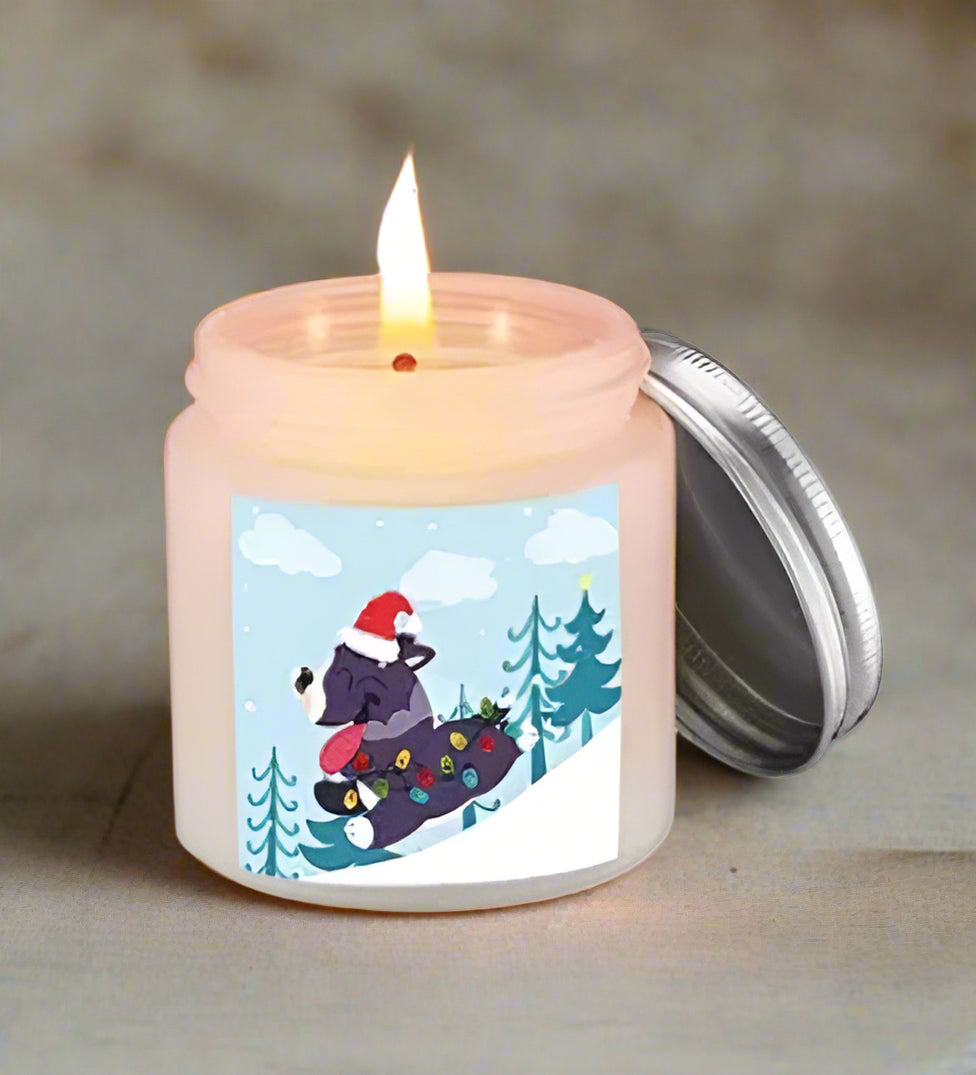 Sweetgrass Scent 3.5 oz Candle- Dog Themed