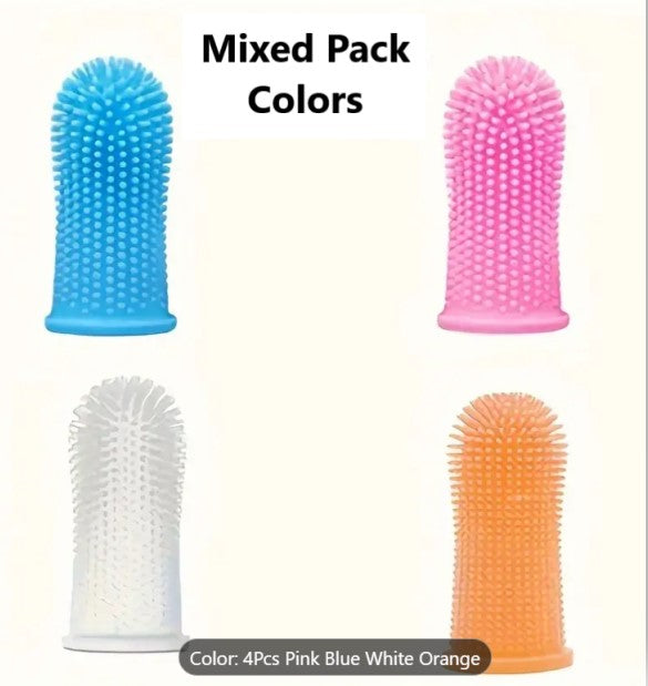 4 Pack Gentle And Non-Toxic 360 Pet Toothbrush
