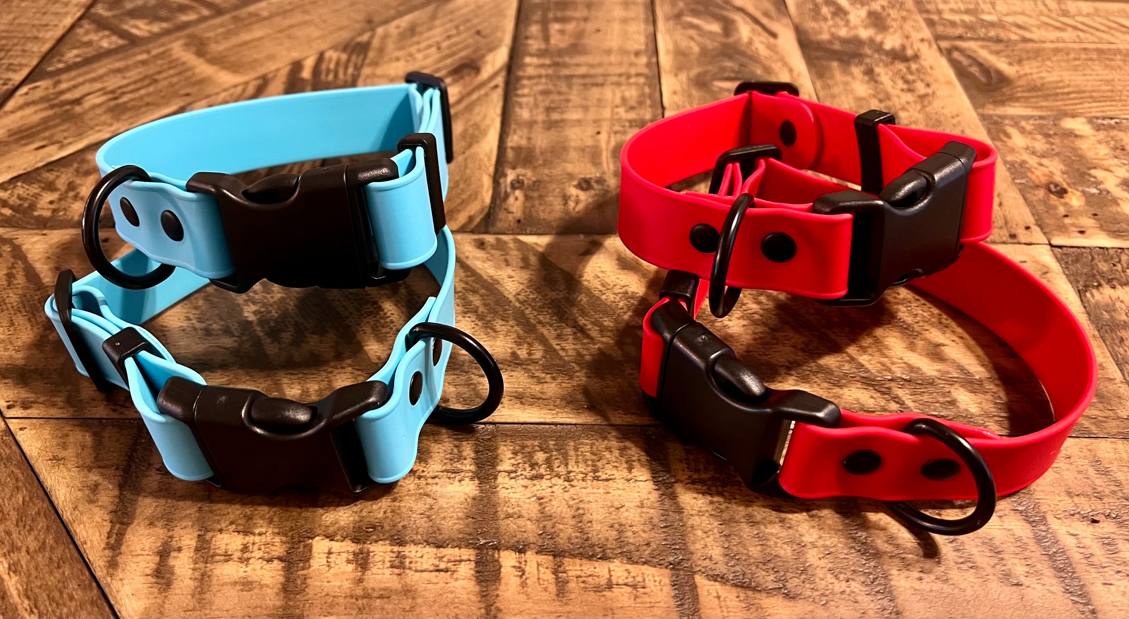 CHESTNUT RIDGE Adjustable Buckle Flat Collars (1", black, steel/plastic)