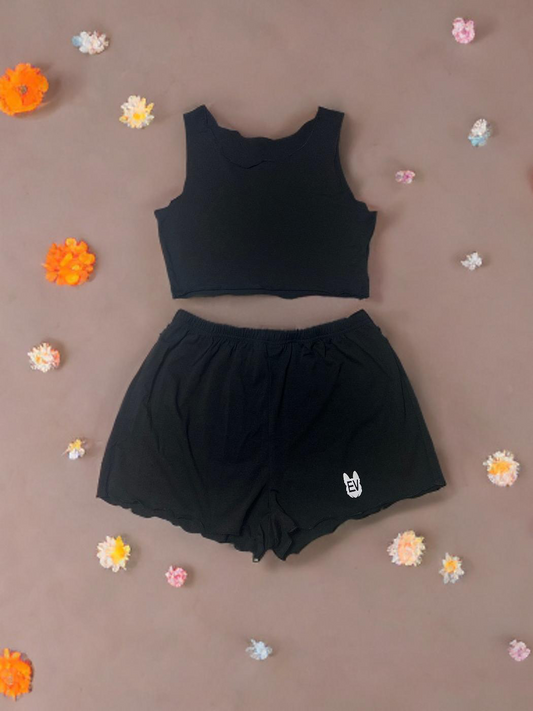 EV Soft Bloom Lounge Set (Top & Shorts)