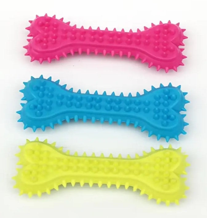 Durable Bone-Shaped Dog Chew Toy - Non-Toxic Silicone