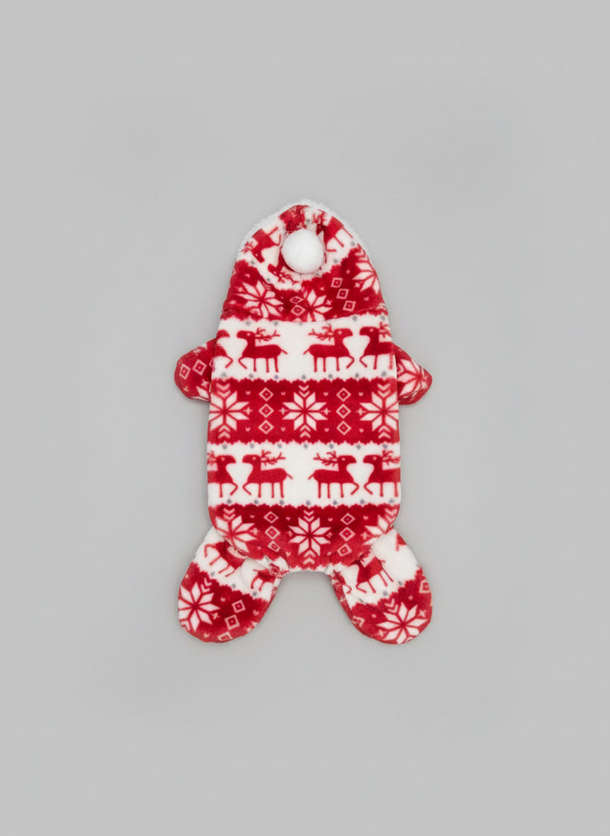 Snuggle Pup Fleece Pajamas- Medium