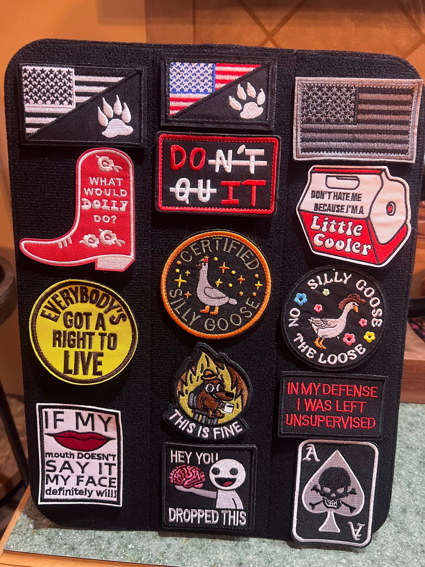 Pack Paw Velcro Patches- Embroidered