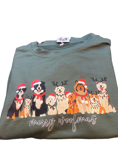 Merry Woofmas Crew Neck Sweatshirt