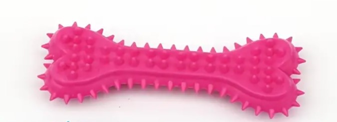 Durable Bone-Shaped Dog Chew Toy - Non-Toxic Silicone