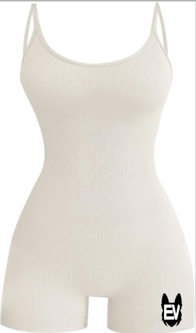 Ribbed Short Jumpsuit