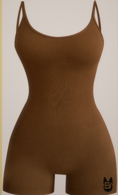 EV Ribbed Short Jumpsuit
