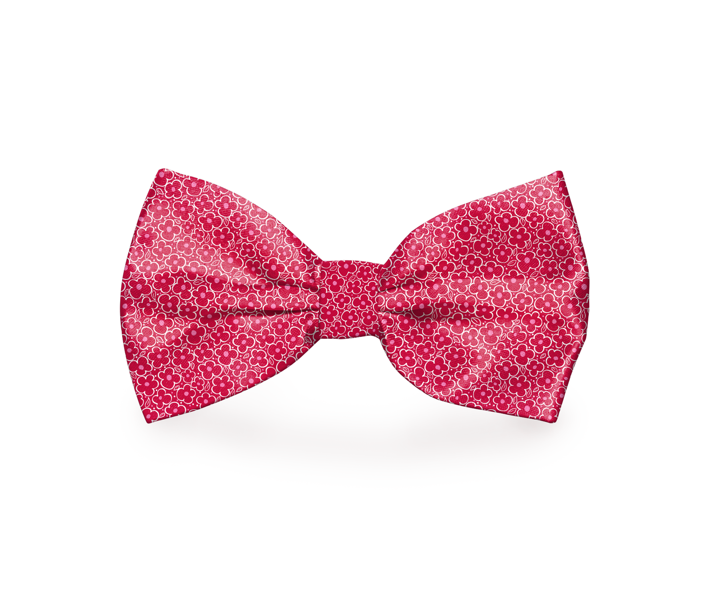 Tiny Flowers Pink Bow Tie