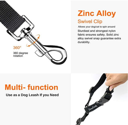 Headrest Dog Car Safety Seatbelt- Dual Function