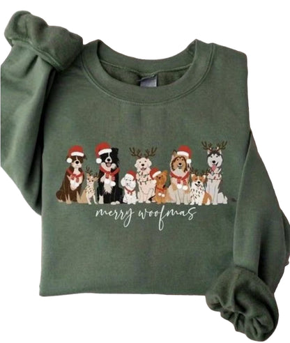 Merry Woofmas Crew Neck Sweatshirt