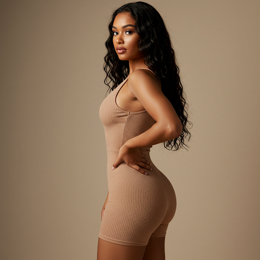 EV Ribbed Short Jumpsuit